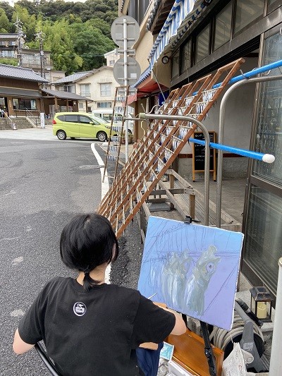 美術部】高文連松江地区絵画コンクール～美保関・青石畳通りで風景画を